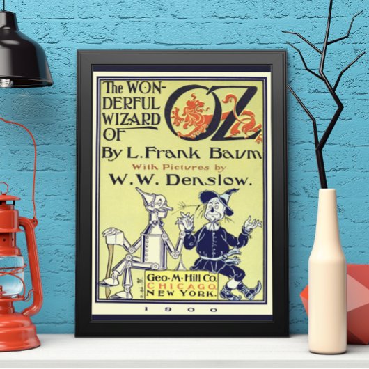 Vintager Zauberer für Oz Buchcover Art, Titelseite Poster