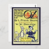 Vintager Zauberer für Oz Buchcover Art, Titelseite Postkarte (Vorne/Hinten)