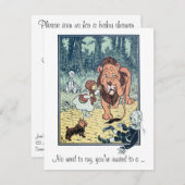 Vintager Zauberer für Oz, Einladung für eine Mädch (Vorne/Hinten)