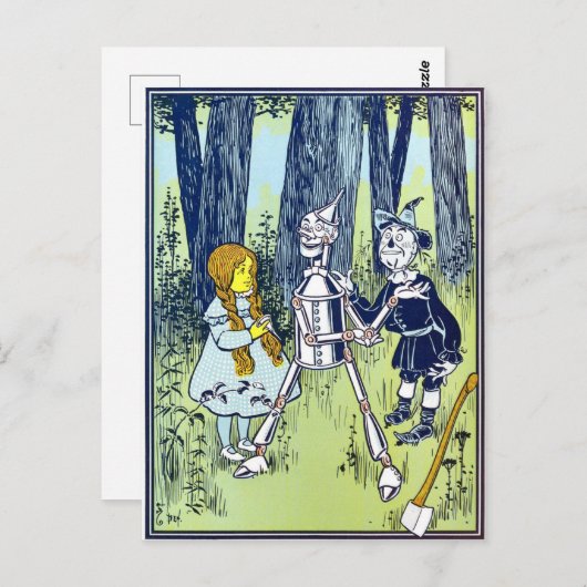 Vintager Zauberer für Oz Illustration Postkarte (Vorne/Hinten)