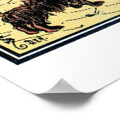 Vintager Zauberer für Oz-Zeichen, Gelbe Ziegelstra Poster (Ecke)