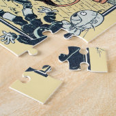 Vintager Zauberer für Oz-Zeichen, Gelbe Ziegelstra Puzzle (Seite)