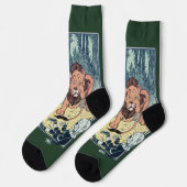 Vintager Zauberer für Oz-Zeichen, Gelbe Ziegelstra Socken (Linkes Detail)