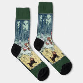 Vintager Zauberer für Oz-Zeichen, Gelbe Ziegelstra Socken (Rechts)