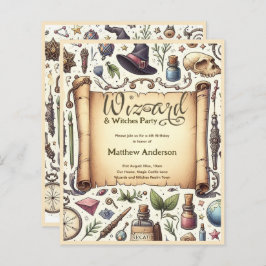 Vintager Zauberer Hexen Party Magical Wands Hats