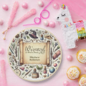 Vintager Zauberer Hexen Party Magical Wands Hats Pappteller (Party)