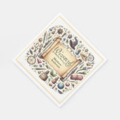 Vintager Zauberer Hexen Party Magical Wands Hats Serviette (Ecke)