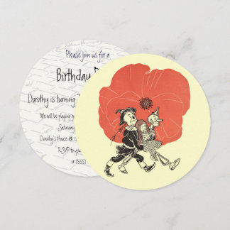Vintager Zauberer Oz, Dorothy Child Birthday Party Einladung