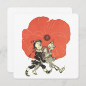 Vintager Zauberer Oz, Dorothy mit Mohnblüten-Blume (Vorne/Hinten)