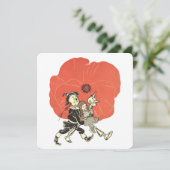 Vintager Zauberer Oz, Dorothy mit Mohnblüten-Blume (Stehend Vorderseite)