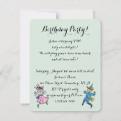 Vintager Zauberer Oz Dorothy Munchkins Geburtstag Einladung (Rückseite)