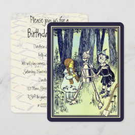 Vintager Zauberer Oz Dorothy Tinman Birthday Party Einladung