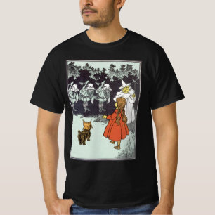 Vintager Zauberer Oz Dorothy Toto Glinda Munchkins T-Shirt