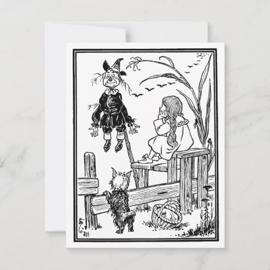 Vintager Zauberer Oz, Dorothy Toto trifft Scarecro (Vorderseite)