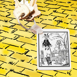 Vintager Zauberer Oz, Dorothy Toto trifft Scarecro Schlüsselanhänger