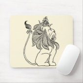 Vintager Zauberer Oz, feige Löwe mit Krone Mousepad (Mit Mouse)