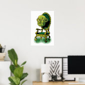 Vintager Zauberer Oz, Grumpy Wizard Emerald Throne Poster (Heimbüro)
