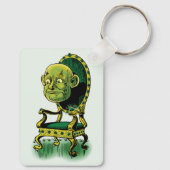 Vintager Zauberer Oz, Grumpy Wizard Emerald Throne Schlüsselanhänger (Rückseite)