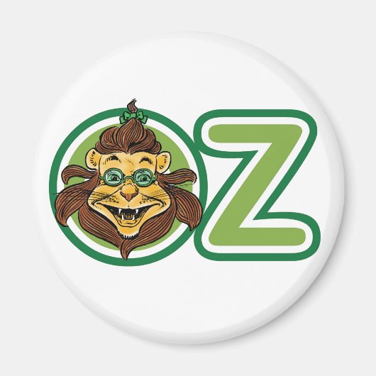 Vintager Zauberer Oz, Löwe im Buchstaben O Magnet (Vorne)