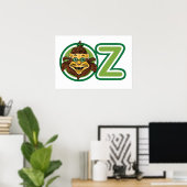 Vintager Zauberer Oz, Löwe im Buchstaben O Poster (Heimbüro)