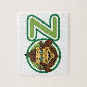 Vintager Zauberer Oz, Löwe im Buchstaben O Puzzle (Vertikal)