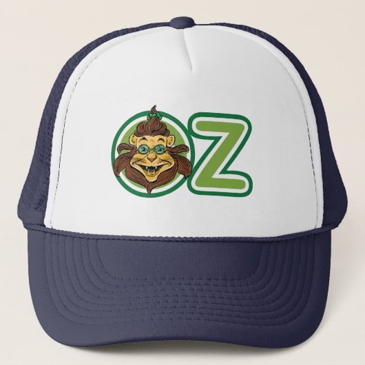 Vintager Zauberer Oz, Löwe im Buchstaben O Truckerkappe (Vorderseite)