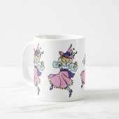 Vintager Zauberer Oz, Niedliches Tanzmädchen Munch Kaffeetasse (Vorderseite Links)
