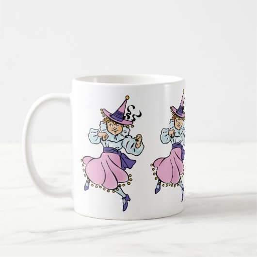 Vintager Zauberer Oz, Niedliches Tanzmädchen Munch Kaffeetasse (Links)