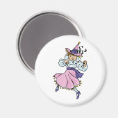 Vintager Zauberer Oz, Niedliches Tanzmädchen Munch Magnet (Vorderseite/Rückseite)