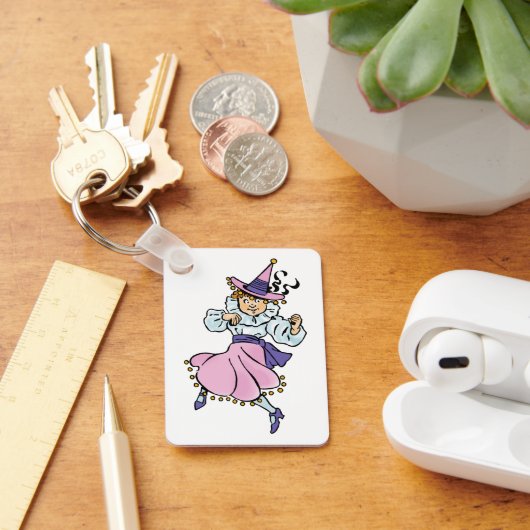 Vintager Zauberer Oz, Niedliches Tanzmädchen Munch Schlüsselanhänger (Schreibtisch)