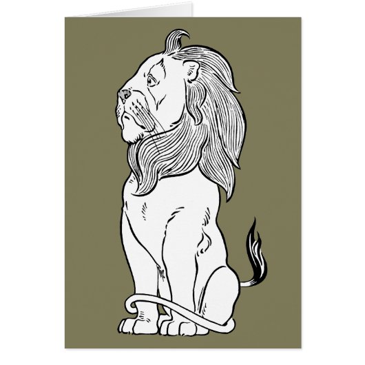 Vintager Zauberer Oz, tapfere feige Löwe (Vorne)