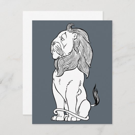 Vintager Zauberer Oz, tapfere feige Löwe (Vorne/Hinten)