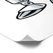 Vintager Zauberer Oz, Tinman Happy Smile hat Herz Poster (Ecke)