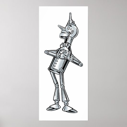 Vintager Zauberer Oz, Tinman Happy Smile hat Herz Poster (Vorne)