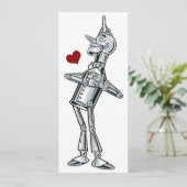 Vintager Zauberer Oz, Tinman Heart Birthday Party Einladung (Stehend Vorderseite)