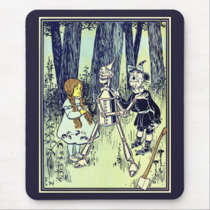 Vintager Zauberer Oz trifft Dorothy den Tinman Mousepad