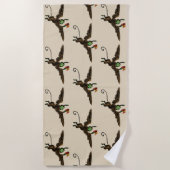 Vintager Zauberer von Oz, böse fliegende Affe Strandtuch (Vorderseite)