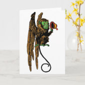 Vintager Zauberer von Oz, böser Affenhut Karte (Gelbe Blume)