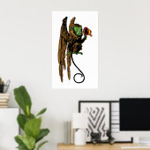 Vintager Zauberer von Oz, böser Affenhut Poster (Heimbüro)