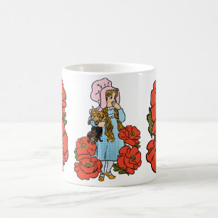 Vintager Zauberer von Oz, Dorothy, Red Poppy Blume Kaffeetasse