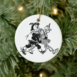 Vintager Zauberer von Oz Dorothy Schlafen mit Popp Keramik Ornament