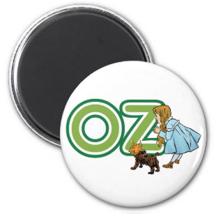 Vintager Zauberer von Oz Dorothy Toto mit BIG-Buch Magnet