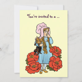 Vintager Zauberer von Oz, Einladung zur Geburtstag