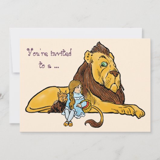 Vintager Zauberer von Oz, Einladung zur Geburtstag (Vorderseite)