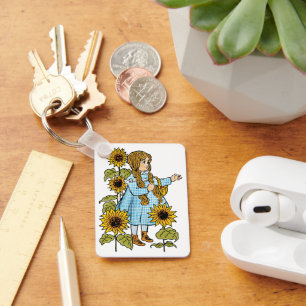 Vintager Zauberer von Oz Fairy Tale Dorothy Sonnen Schlüsselanhänger