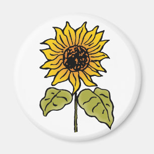 Vintager Zauberer von Oz Fairy Tale Sonnenblume im Magnet