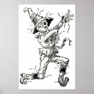Vintager Zauberer von Oz Fairy Tales, die Vogelsch Poster