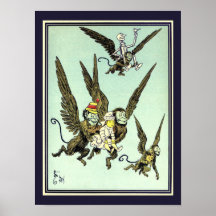 Vintager Zauberer von Oz, fliegende Affen mit Doro