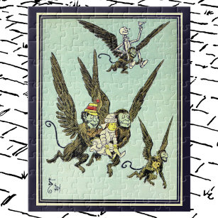Vintager Zauberer von Oz, fliegende Affen mit Doro Puzzle