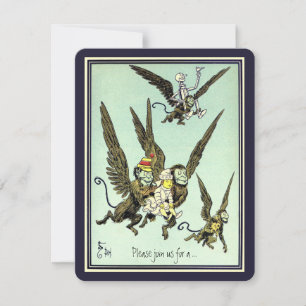 Vintager Zauberer von Oz. Geburtstagsparty des fli Einladung